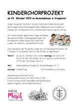 Kinderchorprojekt im Gemeindeaus Stieghorst